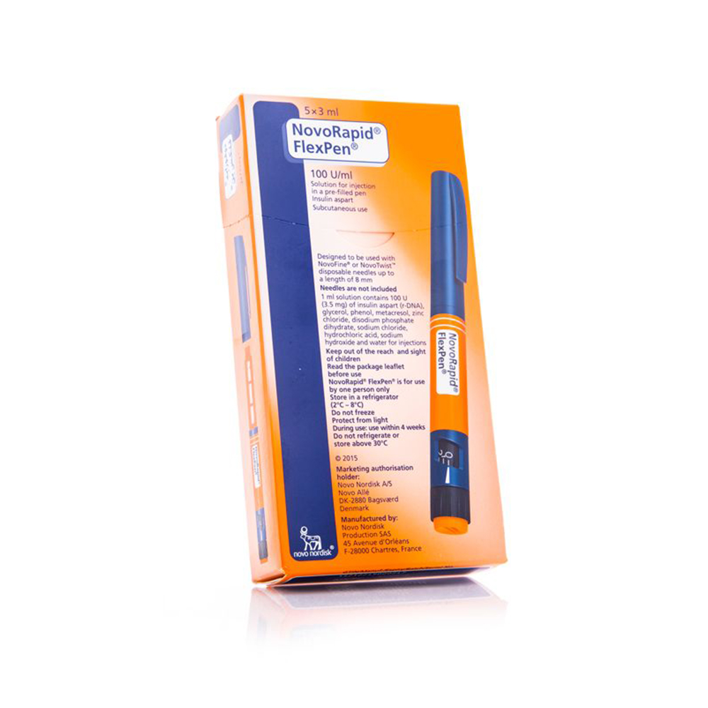 NOVORAPID FLEXPEN 100U 5X3ML